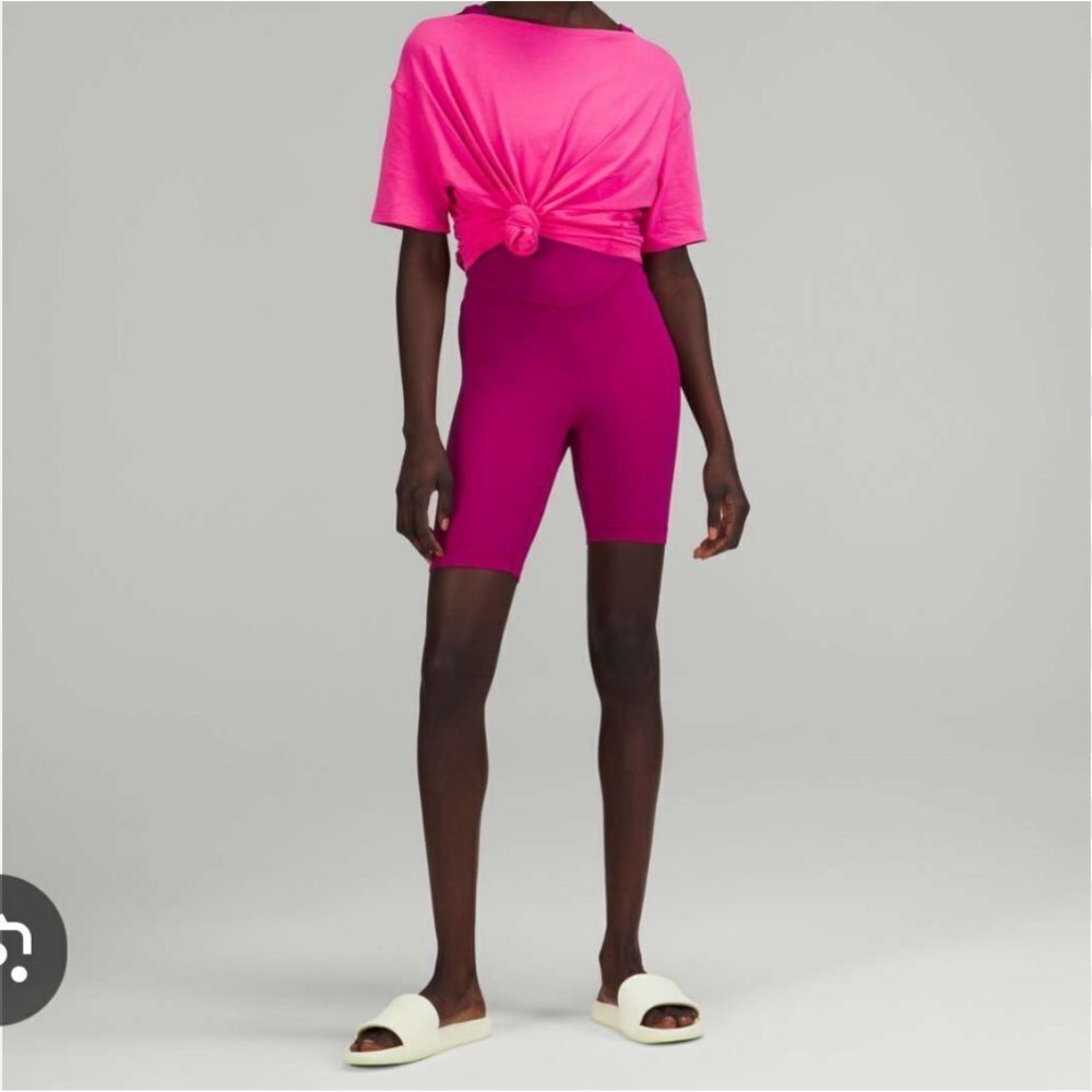 Sonic Pink Lululemon Back in Action Short Sleeve - Picture 6 of 6